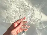 Krystalglas, pokalformede m slibninger, 5 stk samlet, NB - 4
