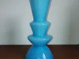 Hvid /blå glas vase