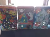3 dåser med halloween motiv der kan sættes fyrfads