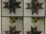 Mørkegrå og beige stjerner