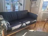 Mørk brun læder sofa - 4