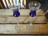 Lysestager i glas