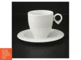 Sæt af 2 hvid kaffekopper med underkopper fra Figgjo (str. 8 cm. 2 styk) - 4