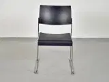 Brunner linos stol med rækkekobling - grå