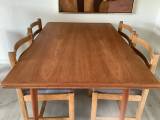 Teak spisebord med hollandsk udtræk 90x140 (240)