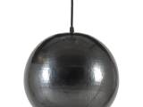 Albi Kugle Lampe - Mørkegrå hamret skærm, skinnende messing indvendig Ø35 cm. E27 fatning