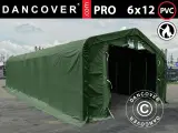 Lagertelt PRO 6x12x3,7m PVC m/ovenlys, Grøn