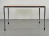 Rumas konferencebord med plade i birk og grå ben - 2