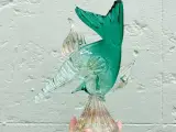 Muranofisk, grønt glas m guld - 5