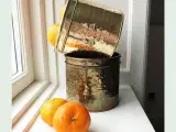 Messingpotte m reb-dekoration, pr stk