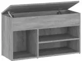 vidaXL skobænk 80x30x45 cm konstrueret træ grå son