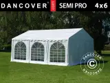 Partytelt Festtelt SEMI PRO Plus 4x6m PVC, Hvid