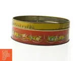 Sjælden Vintage metal kagedåse (str. Ø 22. cm) - 3