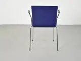 Log konferencestol fra rumas med blåt polster - 3