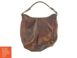 Brunt lædershoulder taske (str. 38 x 33 cm) - 2