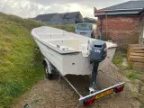 Texas 420 dobbeltskroget jolle med trailer & motor - 5