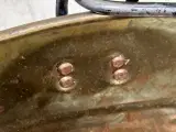 2 handcrafted firewood buckets in brass - 5