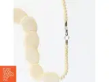 Beige perlekæde (str. 68x2,5 cm) - 2