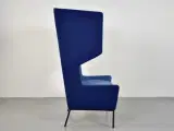 Borg loungestol med høj ryg, i blå farver - 2