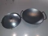 Le Creuset støbejerns Wok m/ låg - 2