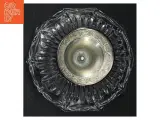 Gl. Glasskål med fod i sølvplet (str. H. 9,5 cm. ø. 13,5 cm) - 3