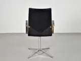 Four design fourcast xl plus konferencestol i sort læder med armlæn - 3