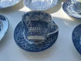 9 stk. antikke  kopper med side tallerken