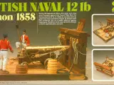 Engelsk skibskanon 1858. Byggesæt 1:30. Træ, metal