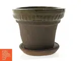 Keramisk urtepotte med underskål (str. 17 cm) - 4