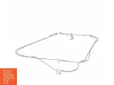 Dyrberg/Kern sølvfarvet halskæde med Swarovski-krystaller vedhæng (str. 46 cm) - 4