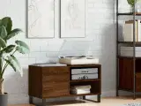 Vinylskab 85x38x48 cm konstrueret træ brun egetræsfarve