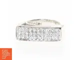 Sølvfarvet ring med sten fra Pilgrim (str. 49 mm) - 2