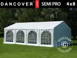 Partytelt Festtelt SEMI PRO Plus 4x8m PVC, Hvid