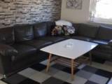 ægte leder hjørne sofa