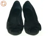 Højhælede Peeptoe Pumps sko i Ruskind fra Billi Bi (str. 38) - 4