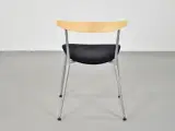 Efg bondo konferencestol med sort alcantara polster og ryg i ahorn - 3