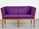 Loungesæt i kirsebær med sofa, stol og lille bord - 2