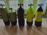 Dykkerflasker 12 L og 15 L Nytrykprøvet 9md 2023