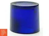 Lysestage i blåt glas (str. 6 cm) - 4