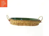 Stor oval pyntebakke med flettet kant og håndtag (str. 43x32 cm) - 3