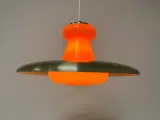 Pendel Orange glas, Champagnefarvet skærm - 4