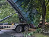 Brænde egetræsklodser container med 25m3 - 4