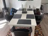 Hvid Spisebord med 2 plader