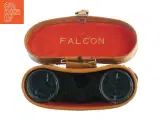 Vintage kikkert med læderetui fra Falcon (str. 20x21,5x9,5 cm) - 2