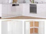 Køkkenskab 75,5x75,5x80,5 cm spånplade hvid højglans