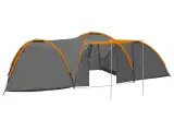 Campingtelt 8-personers 650x240x190 cm iglofacon grå og orange