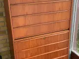 Teaktræ kommode 2 stk. med 6 skuffer retro