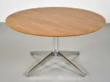 Loungebord med træplade og blankt stel - 2