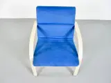 Farstrup loungestol i birk med blåt polster - 5