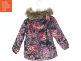 Vinterjakke fra Playtech med blomstermønster og pelskrave (str. 92) - 2